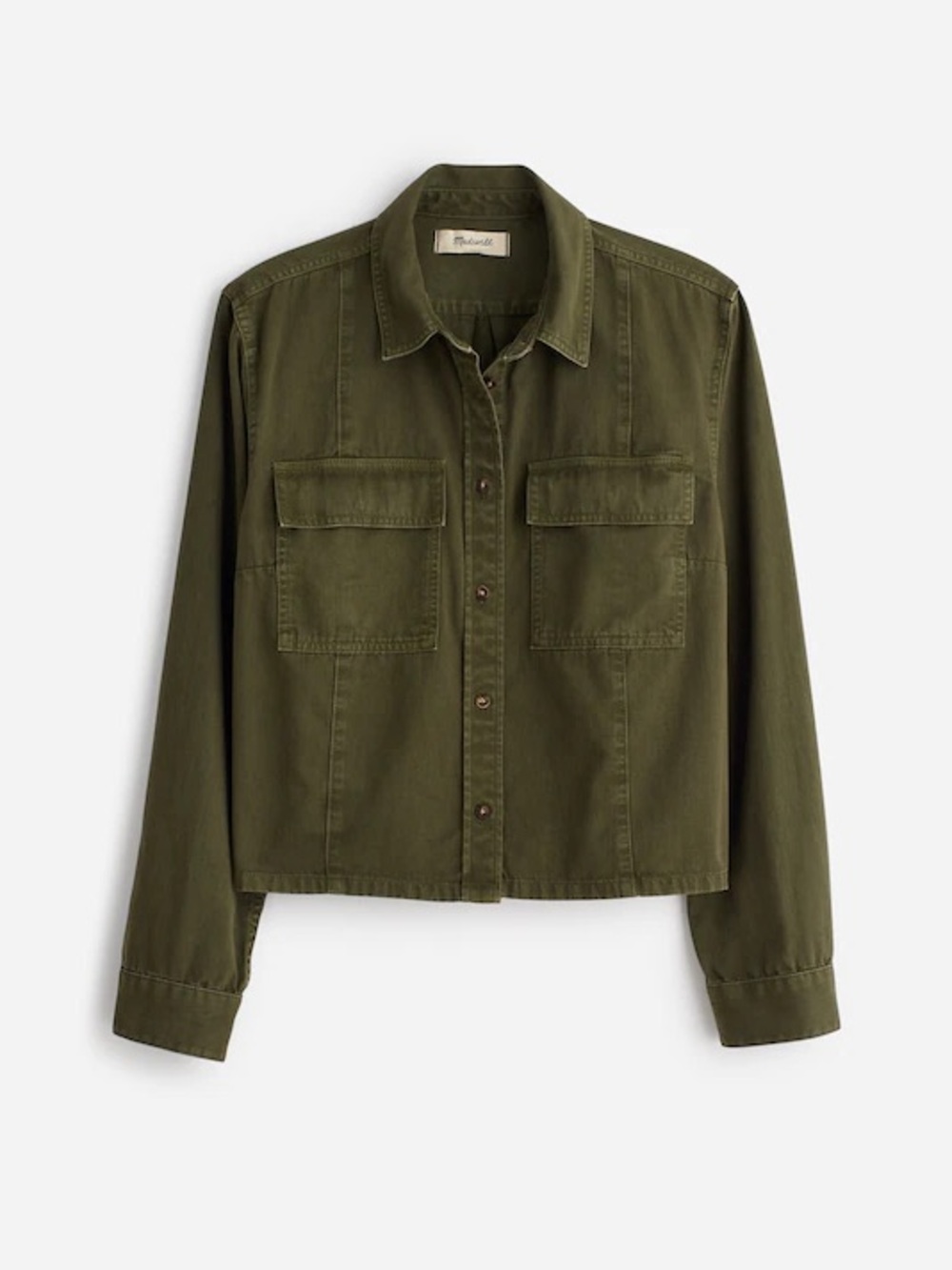 Madewell Olive Green Utility Shirt Jacket - size S